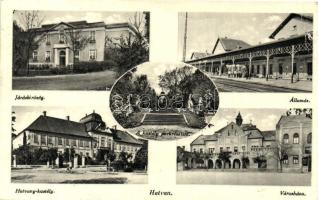 Hatvan, Járásbírósg, vasútállomás, városháza, Hatvany kastély (EK)