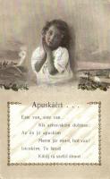 Apuskáért / child prayer for father, WWI (EK)