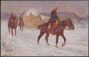 Hungarian cavalry, outpost, s: Lengyel - Reinfuss Ede