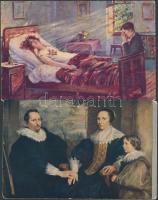 5 db RÉGI használatlan motívumlap; művész / 5 old unused motive cards; art