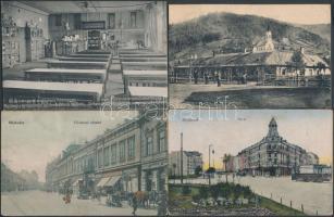 12 db RÉGI magyar és külföldi városképes lap; szlovák / 12 old Hungarian and foreign town-view postcards; Slovakian