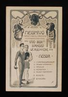 1913 Meghívó a II. ker. Áll. Főreáliskola vívó, box és birkózó versenyére