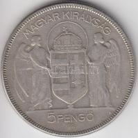 1930. 5P Ag "Horthy-jobbra" T:3
Adamo P8