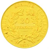 Franciaország / Második Köztársaság 1851A 20Fr Au (6.45g/0.900) T:2
France / Second Republic 1851A 2...