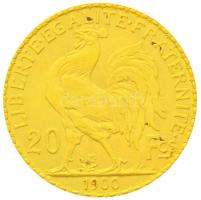 Franciaország/Modern Köztársaság 1900A 20Fr Au "Kakas" (6.44g/0.900) T:2,2-
France/Modern ...