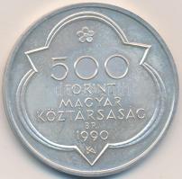 1986. 500Ft Ag "Budavár visszavétele 1686" T:BU Dísztokban