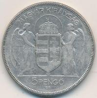 1930. 5P Ag "Horthy-jobbra" T:3 Adamo P8
