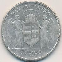 1930. 5P Ag "Horthy-jobbra" T:3 Adamo P8