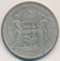 1930. 5P Ag "Horthy-jobbra" T:3 Adamo P8