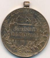 1898. "Jubileumi Emlékérem Fegyveres Erő Számára / Signum memoriae (AVSTR)" Br kitüntetés ...