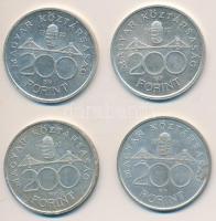 1992-1993. 200Ft Ag "MNB" (4x) T:vegyes Adamo F13