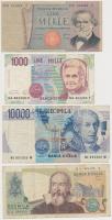 Olaszország 1969-1990. 1000L (3x) + 1973. 2000L + 1984. 10.000L T:III Italy 1969-1990. 1000 Lire (3x) + 1973. 2000 Lire + 1984. 10.000 Lire C:F