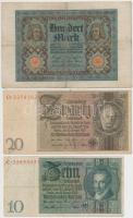 Német Birodalom 1906-1929. 12db vegyes bankjegy T:vegyes Germany 1906-1929. 12pcs of mixed banknotes C:mixed
