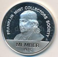 Amerikai Egyesült Államok 1976. "(Franklin Mint) Éremgyűjtő Egyesület" Ag emlékérem (6.57g...