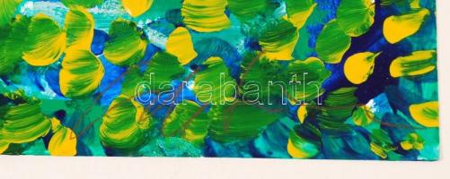 Csorba Simon László (1943-): Tájkép. Akril-vegyes, papír, jelzett, 42×30 cm