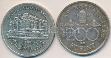 1992. 200Ft Ag "MNB" (2x) T:2,2-
Adamo F13