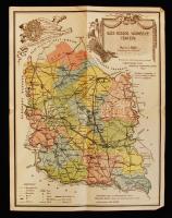 1942 Dekonszky György: Bács-Bodrog vármegye térképe 30x40 cm