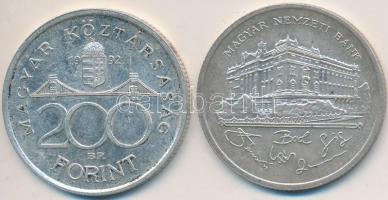 1992. 200Ft Ag "MNB" (2x) T:2,2-
Adamo F13