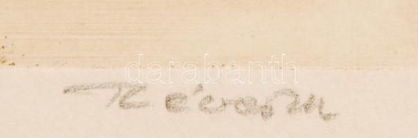 Révész Kornél (1885-1944): Erotikus ex libris. Rézkarc, papír, jelzett, 9×13 cm