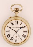 Antimagnetique nagyméretű, másodpercmutatós zsebóra hibátlan számlappal, javításra szoruló szerkezettel / Antimagnetique large pocket watch. Needs repair 7 cm