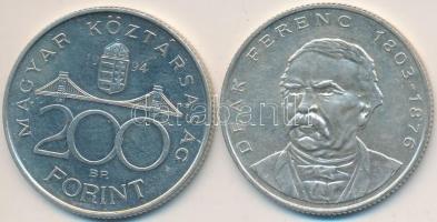 1994. 200Ft Ag "Deák" (2x) T:2,2-
Adamo 13.1