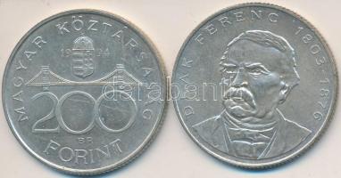 1994. 200Ft Ag "Deák" (2x) T:2,2-
Adamo 13.1