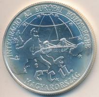 1993. 500Ft Ag "Integráció Az Eu-ba" eredeti "MNB" dísztokban, tanúsítvánnyal T:...