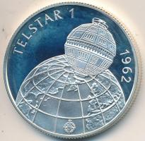 1992. 500Ft Ag "Telstar 1" eredeti "MNB" dísztokban, tanúsítvánnyal T:PP