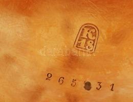 cca 1910 18 K jelzett, duplafedeles, stopper funkciós zsebóra, járó, de javításra szoruló szerkezett...