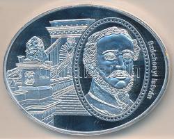 DN. "Lánchíd / Széchenyi István" ovális ezüstözött rézötvözet a "Hazám, hazám, te mindenem - Legendás épületek ovális éremkülönlegességeken" sorozatból, tanúsítvánnyal (46x36mm/25g/5500db) T:PP