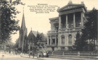 Wiesbaden, Englische Kirche, Villa Clementine / English church, villa