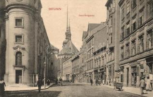 Brno, Brünn; Jesuitengasse / street, Josef Müller's confenctionery shop