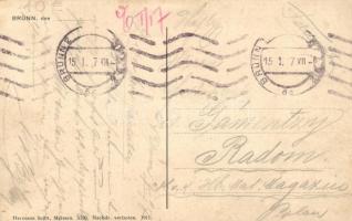 Brno, Brünn; Jesuitengasse / street, Josef Müller's confenctionery shop