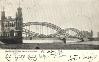 1899 Hamburg, Die Neue Elbbrücke / bridge upon river Elbe