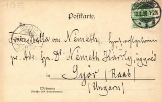 1899 Hamburg, Die Neue Elbbrücke / bridge upon river Elbe