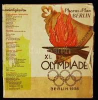 1936 A Belrini olimpia térképe. Pharus-Plan Ragasztott / Map of the Berlin Olympic games. With tape