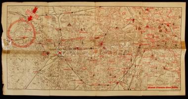 1936 A Belrini olimpia térképe. Pharus-Plan Ragasztott / Map of the Berlin Olympic games. With tape