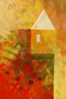 Pelles Róbert (1955-): Halászfalu. Olaj, vászon, jelzett, tanúsítvánnyal, 60×60 cm