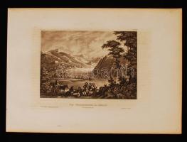 1856 Fehértemplom látképe. Bey Weisskirchen im Banate (Neramündung). Acélmetszet, Kunstanstalt des Bibliographisches Institut in Hildburghausen, 14,5×10 cm