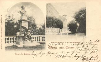 1899 Brno, Brünn; Winterholler Denkmal, Schweden Denkmal; Verlag Ascher & Redlich / monuments