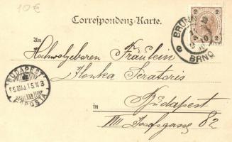 1899 Brno, Brünn; Winterholler Denkmal, Schweden Denkmal; Verlag Ascher & Redlich / monuments