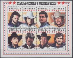 Country és western sztárok kisív, Country and western stars mini sheet