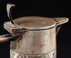 Ezüst (Ag.) fedeles mini karaffa, jelzett, hibátlan, m:15 cm