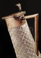 Ezüst (Ag.) fedeles mini karaffa, jelzett, hibátlan, m:15 cm