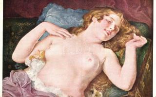 'Abandon' Erotic nude art postcard s: J. Scalbert