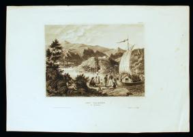 1856 A szerémségi Palánka látképe. Bey Palanka in Syrmien. Acélmetszet, Kunstanstalt des Bibliographisches Institut in Hildburghausen, 15×11 cm