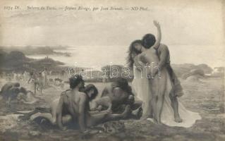 Joyeux Rivage / Erotic nude art postcard s: Jean Brunet