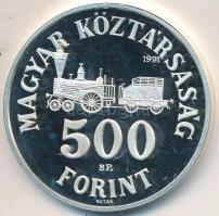 1991. 500Ft Ag "Széchenyi István" tanúsítvánnyal dísztokban T:PP