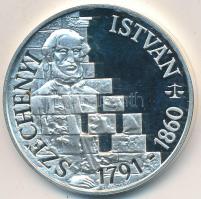 1991. 500Ft Ag "Széchenyi István" tanúsítvánnyal dísztokban T:PP