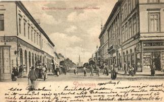 Debrecen, Kossuth utca, ifj. Pájer és Tóth Gyula kereskedése; kiadja Komáromi J. papírkereskedése